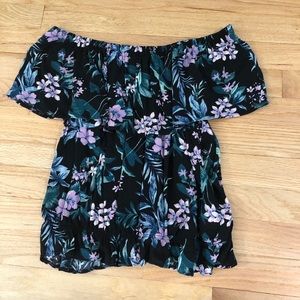 floral off the shoulder top